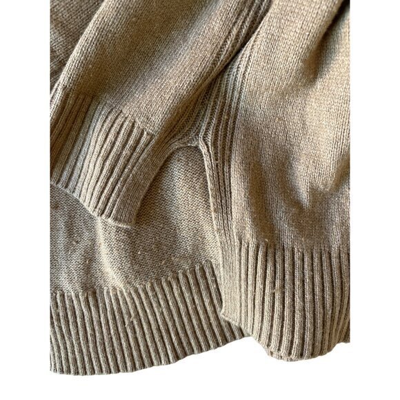 Anthropologie‎ Oversized Sweater Size Medium Camel Tan Hi Lo Hem Wool Blend - Picture 6 of 6